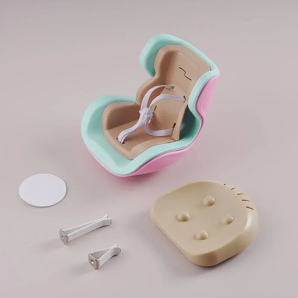 Car Doll Safety Seat 15-17cm Doll Cartoon Seat For Labubu Model Mini Plush Safety Seat Car Interior Accessories Gifts