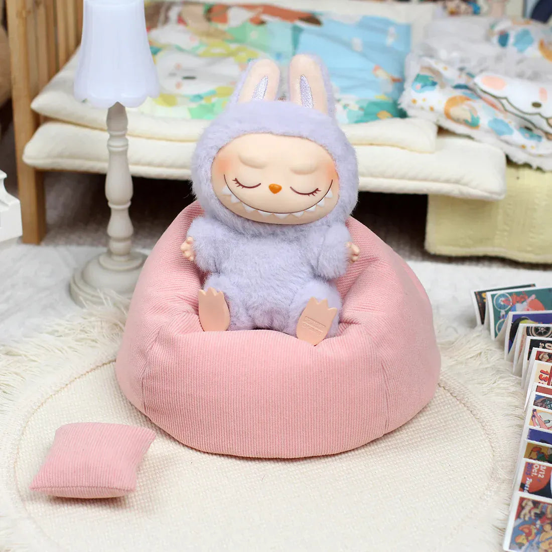 Labubu Doll Sofa for Labubu Mini Lazy Sofa Bed V1 V2 V3