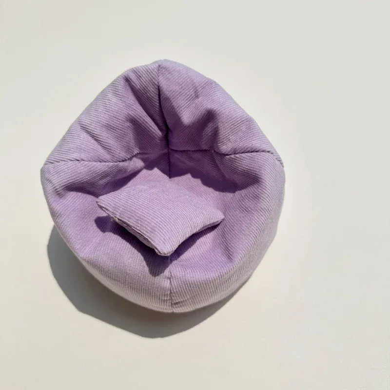 Labubu Doll Sofa for V1 V2 V3 17cm Plush Doll Seat DIY Clothing Accessories Cute Mini Sofa Bed Children's Toy Birthday Gift